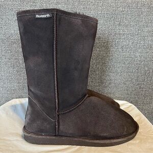 BearPaw Women’s Elle Tall Classic Brown Suede Boots Sz 11 Winter Preppy Comfort‎